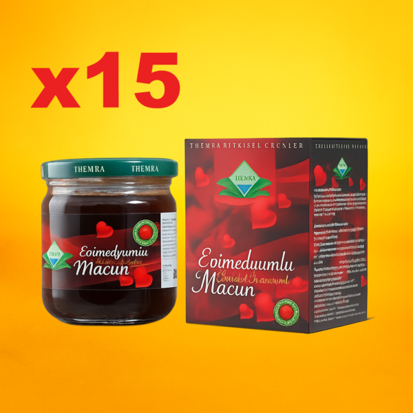themra sıse 15 Themra 15 x Herbal Blend Ginseng Paste Epimedyum Power 15 Glas mit 240 Gr (T240-15)