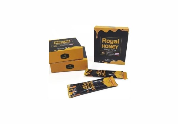 Royal Honey Black Aphrodisiac Honig für Männer, stimulierend, natürliches langanhaltendes Aphrodisiakum, intensive Formel mit Ginseng, steigert die Ausdauer, wirksam, 10 einzelne Sachets
