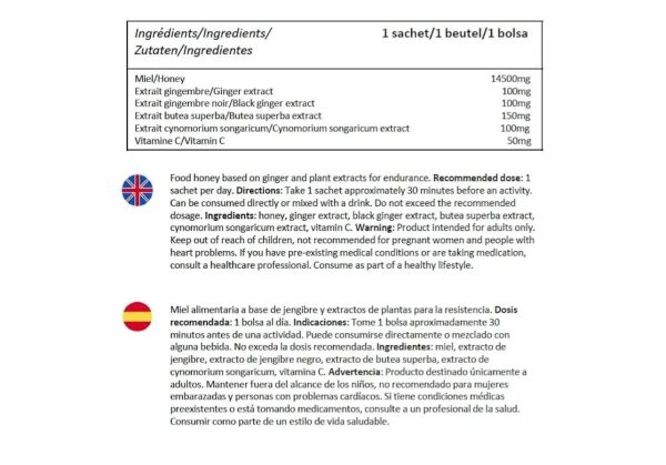 Royal Honey Black Aphrodisiac Honig für Männer, stimulierend, natürliches langanhaltendes Aphrodisiakum, intensive Formel mit Ginseng, steigert die Ausdauer, wirksam, 10 einzelne Sachets