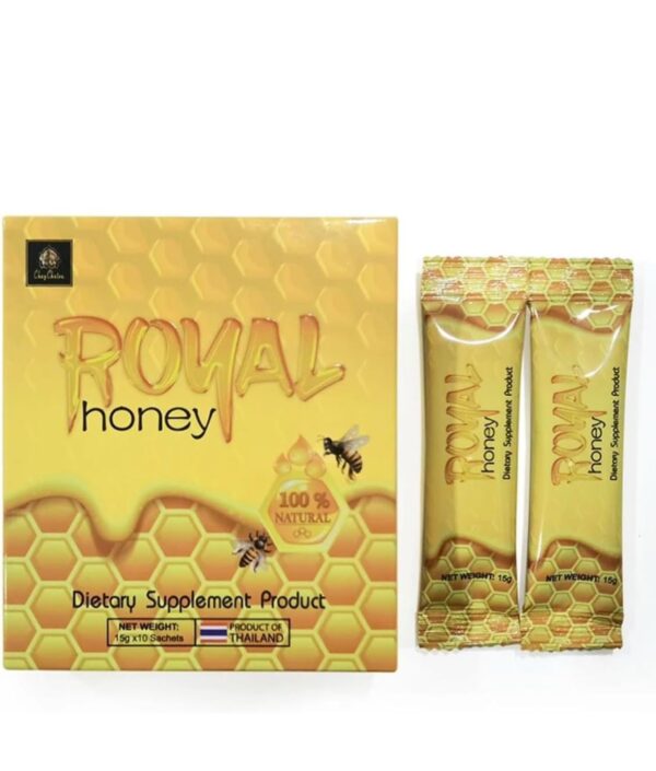 Royal Honey Gold Aphrodisiac Honig für Männer, stimulierend, natürliches langanhaltendes Aphrodisiakum, intensive Formel mit Ginseng, steigert die Ausdauer, wirksam, 10 einzelne Sachets