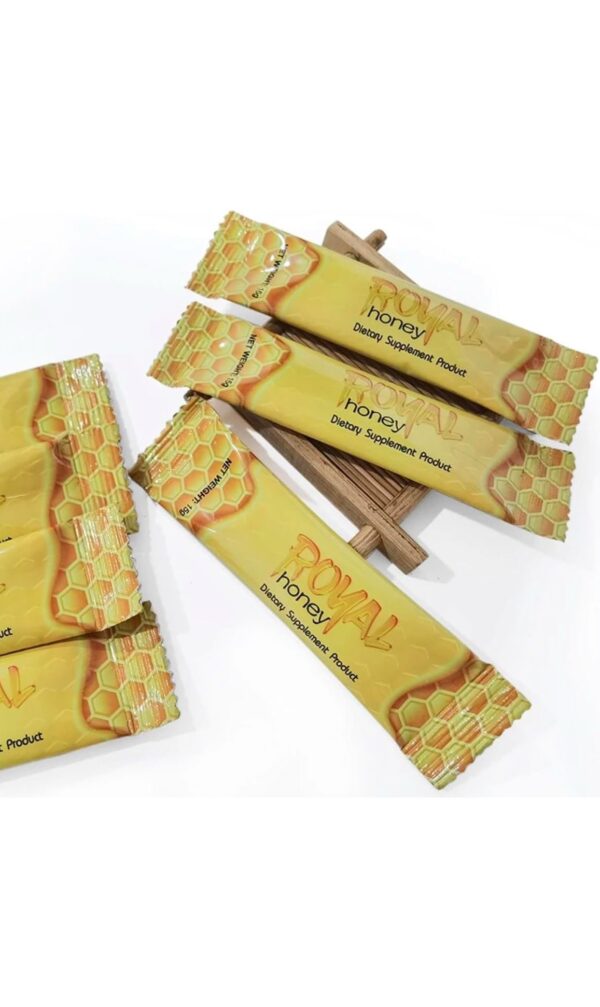 Royal Honey Gold Aphrodisiac Honig für Männer, stimulierend, natürliches langanhaltendes Aphrodisiakum, intensive Formel mit Ginseng, steigert die Ausdauer, wirksam, 10 einzelne Sachets